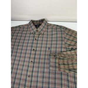 Mens Polo Ralph Lauren Colorful Plaid Long Sleeve Button Up Shirt Size XL Casual